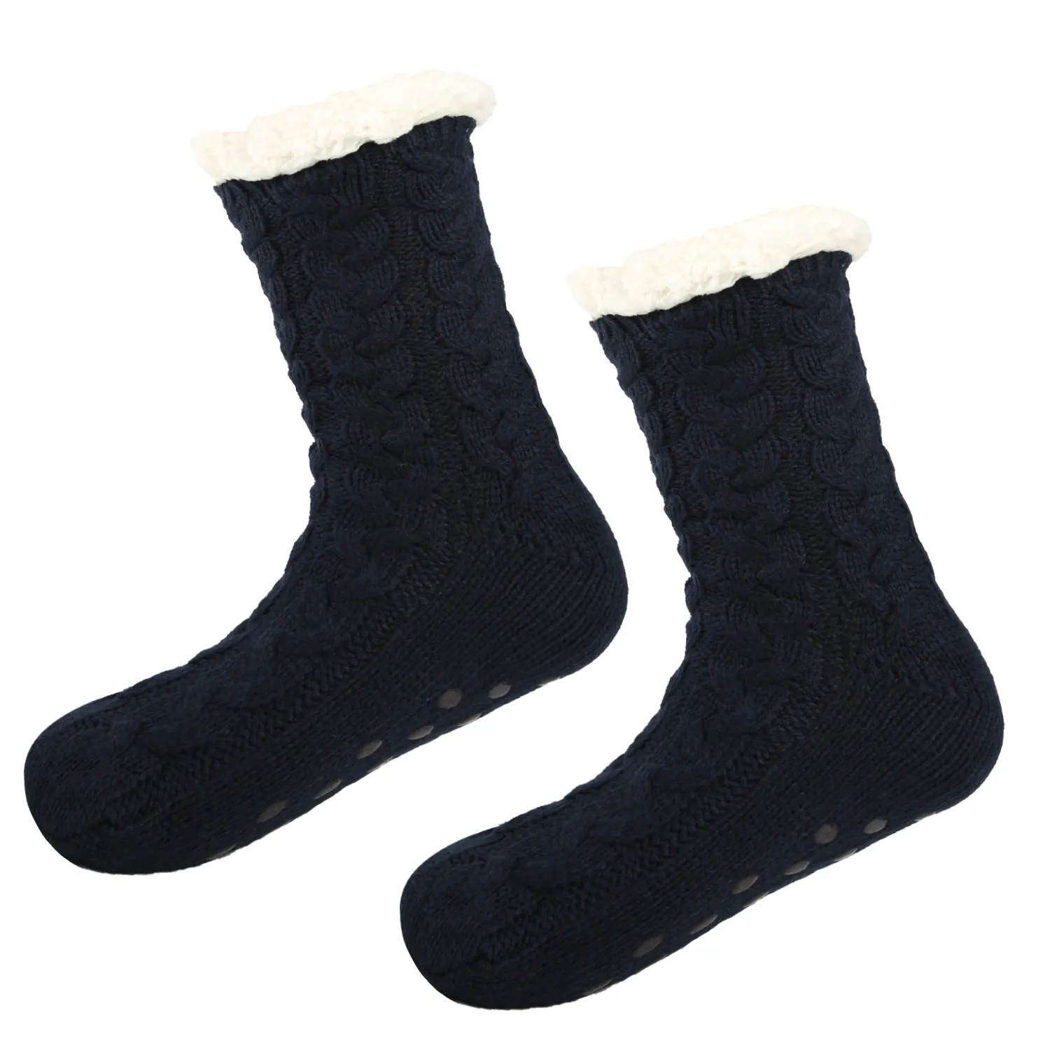 Tiosebon Unisex Fuzzy Fleece-Lined  Slipper Socks