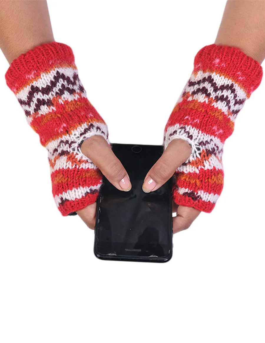 Tribal Knitted Woolen Handwarmer