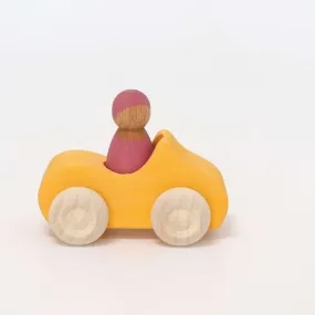 Wooden Toy Car - Small Convertible Yellow